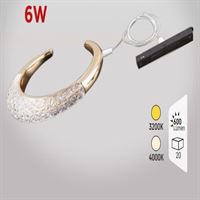 MAGNET SARKIT KRİSTAL/GOLD HİLAL ARMATÜR 6W 4000K 1